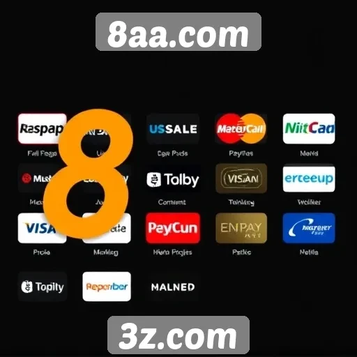 Variedade de métodos de pagamento aceitos no 8aa